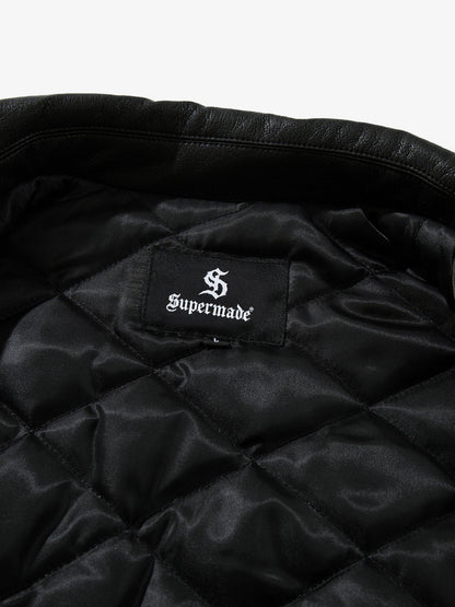 Stylish Black Leather Jacket with Zipper Detail for Modern Fashionistas