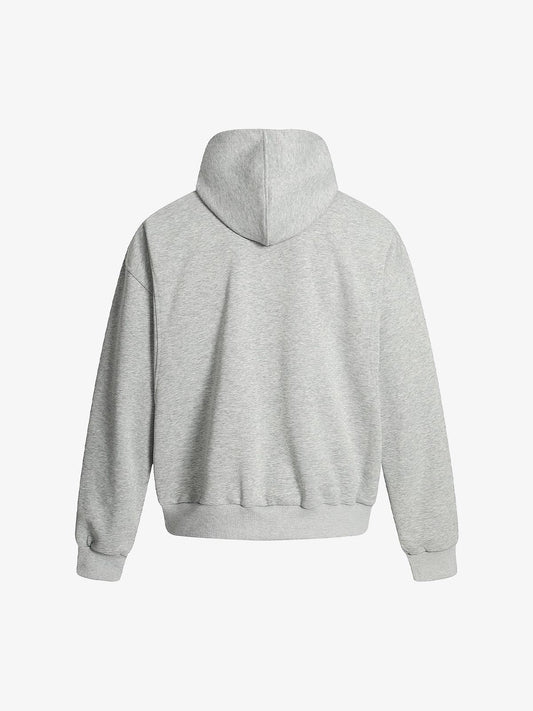 Street Deconstructed Split Zippered Hooded Sweatshirt