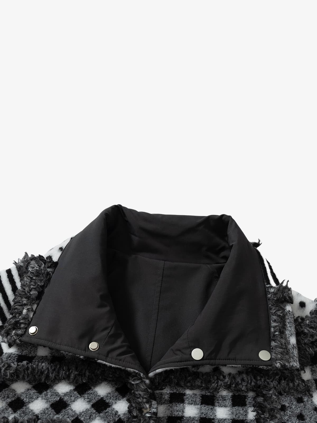 Thesupermade Special Plaid Polka Dot Reversible Cotton Jacket