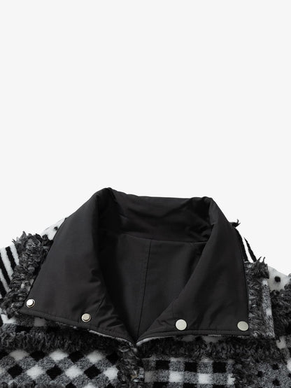Thesupermade Special Plaid Polka Dot Reversible Cotton Jacket