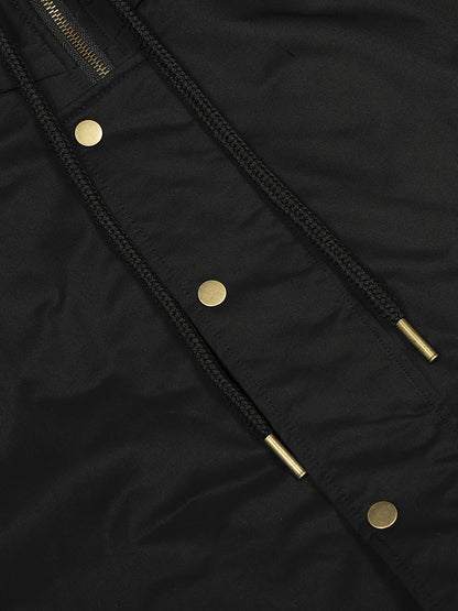 Winter Essential Puffer Jacket with Detachable Fur Hood - Perfect for Cold Weather