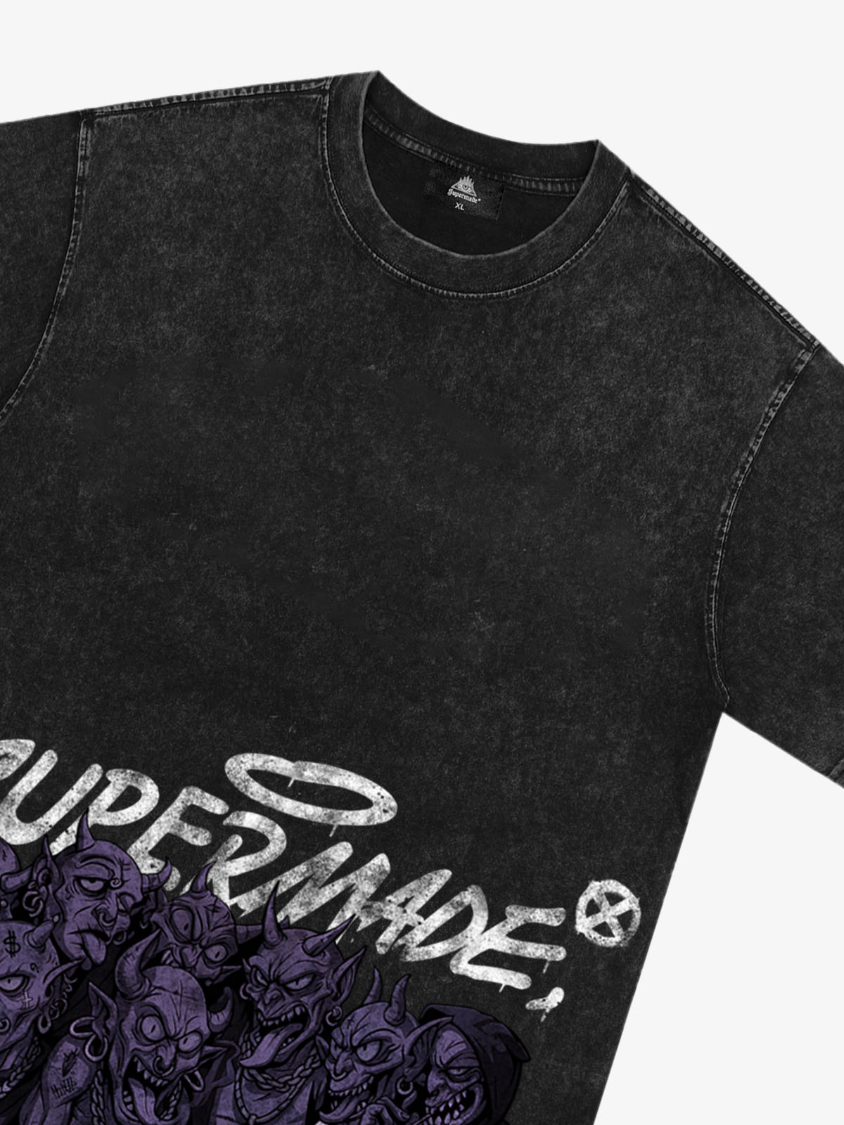 Thesupermade Dark Devil Maniac's Gothic Graffiti T-shirt