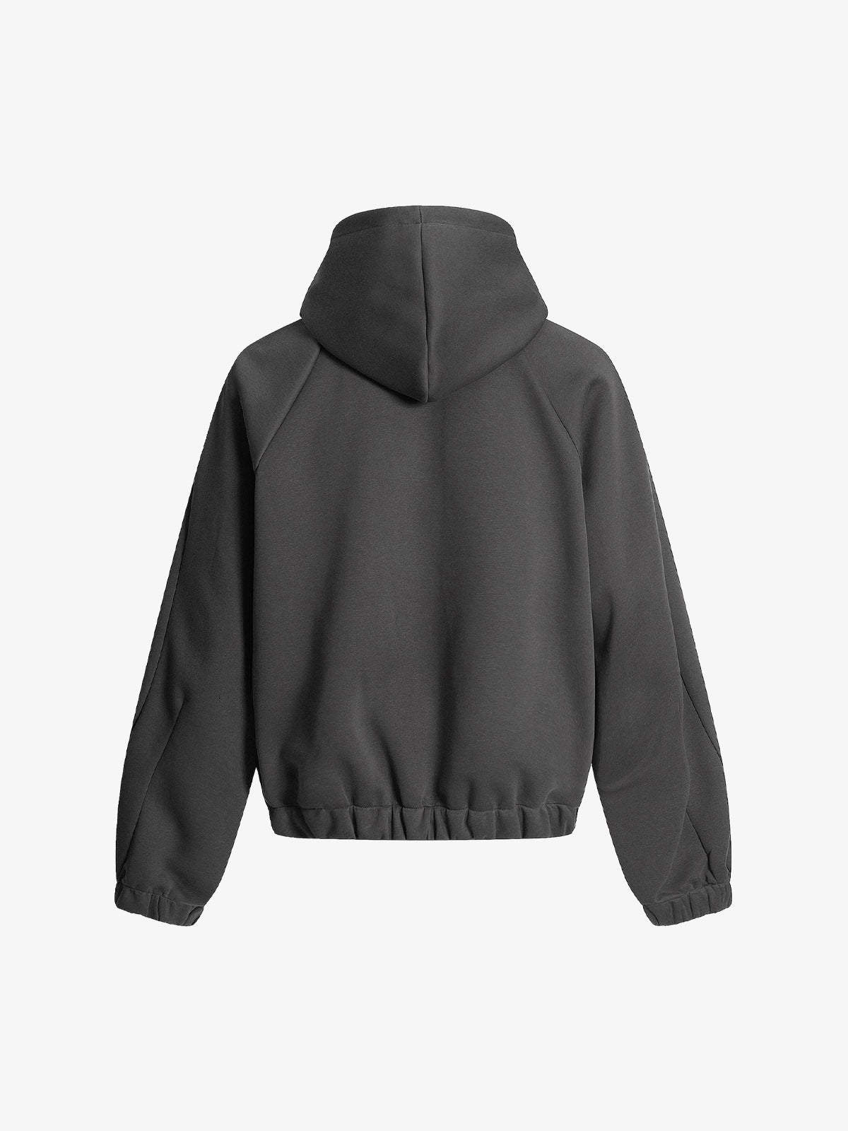 Street Deconstructed Split Zippered Hooded Sweatshirt
