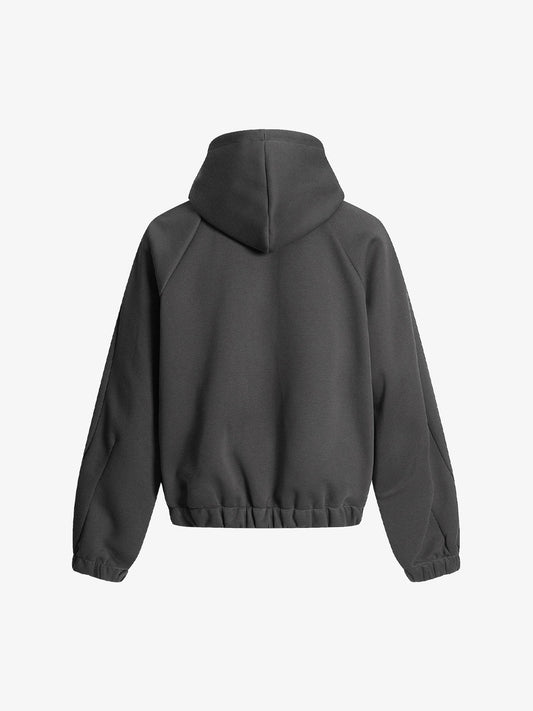 Street Deconstructed Split Zippered Hooded Sweatshirt