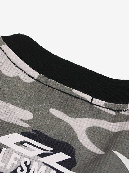 Thesupermade Camouflage Skull Print Long-sleeved T-shirt