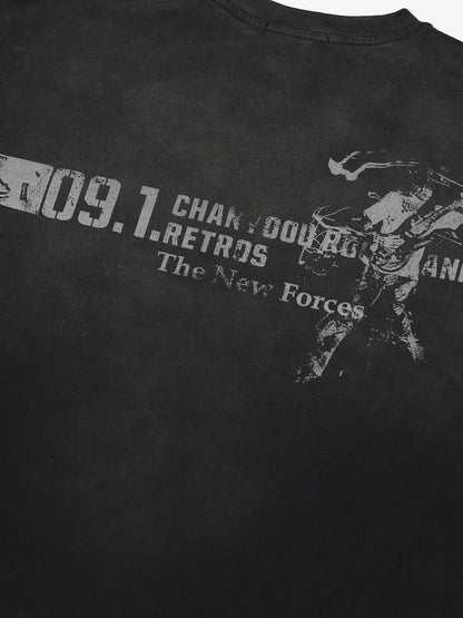 Distressed NO. 09 Long Sleeve T-Shirt