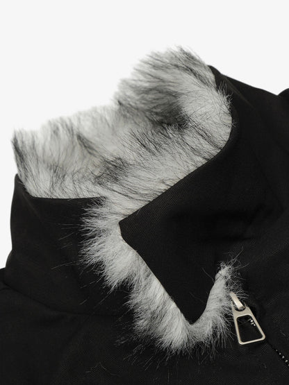 Stylish Winter Bomber Jacket with Faux Fur Collar - Perfect for Cold Weather