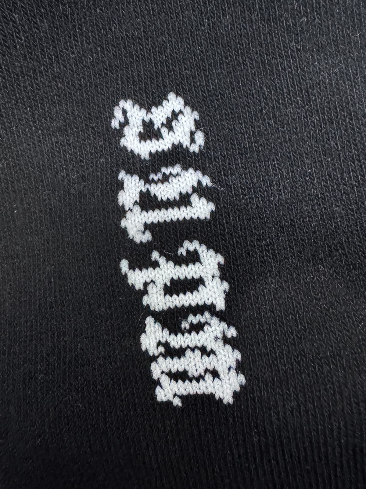 Stylish Black Crew Socks with Unique Logo Design for Everyday Wear