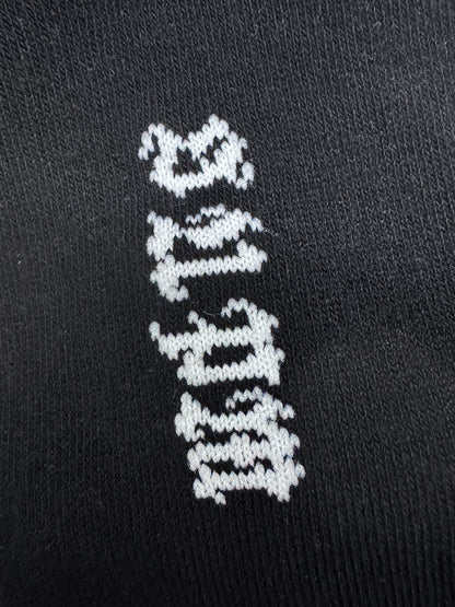 Stylish Black Crew Socks with Unique Logo Design for Everyday Wear