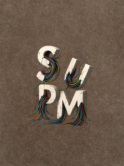 supm cable graphic T-shirt