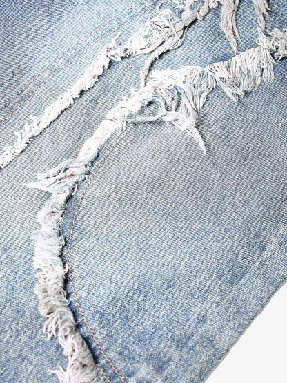 Thesupermade High Street Washed Distressed Denim Shorts - 2100