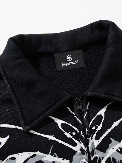 Skull Pattern Knit Sweater for Bold Fashion Statements