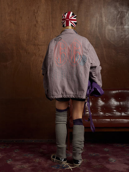 Winter-Ready Corduroy Jacket with Faux Fur Trim for Men