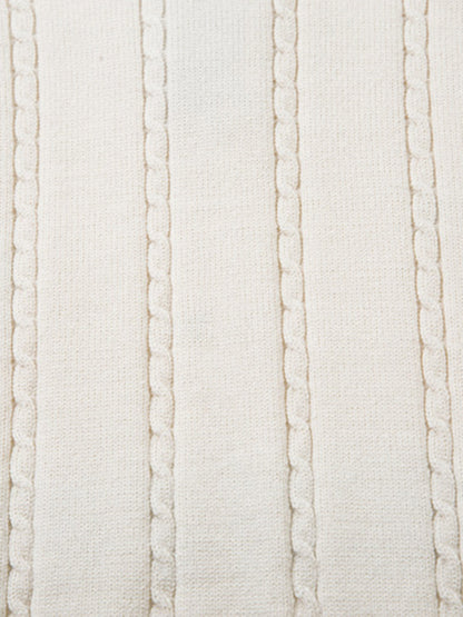 Retro College Polo Collar Knit Sweater