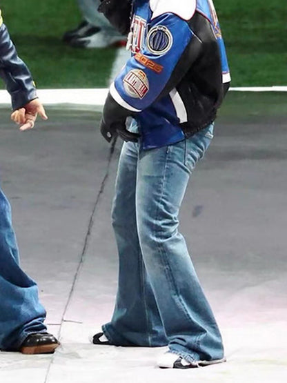 Washed Whitened Flared Jeans