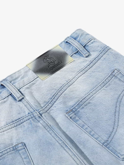 High-Waisted Wide-Leg Cargo Pants with Unique Pocket Design