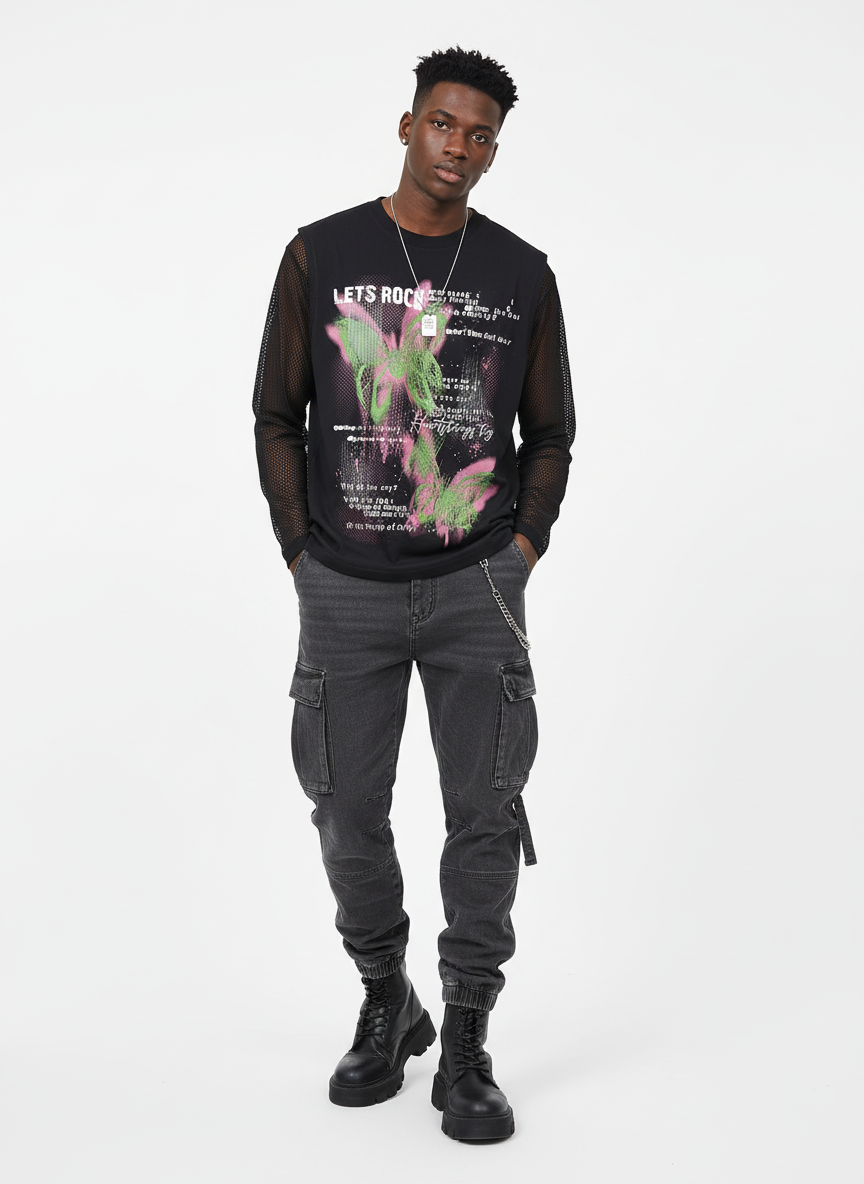 Street Butterfly Graphic Tank Top