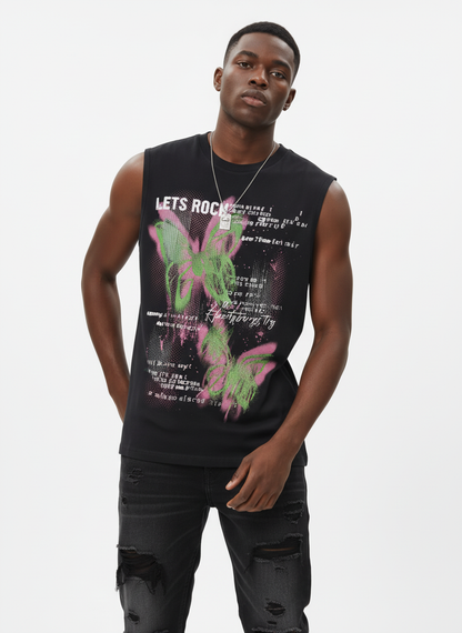 Street Butterfly Graphic Tank Top