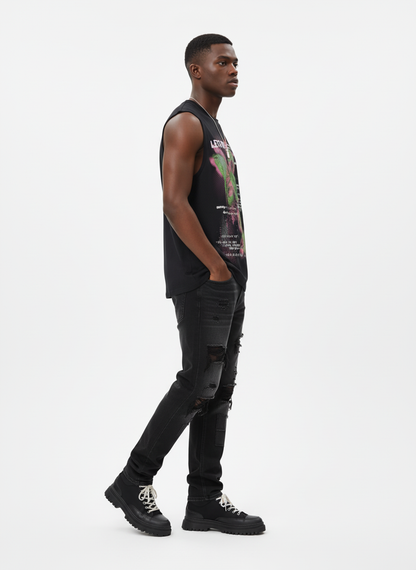 Street Butterfly Graphic Tank Top