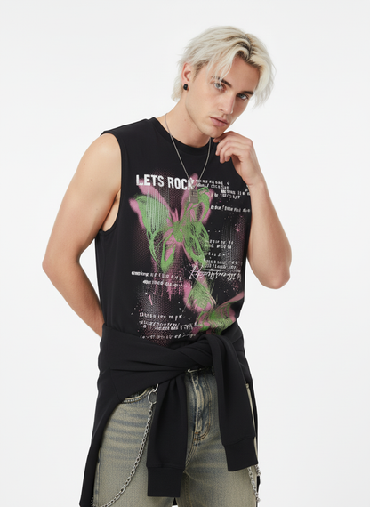 Street Butterfly Graphic Tank Top