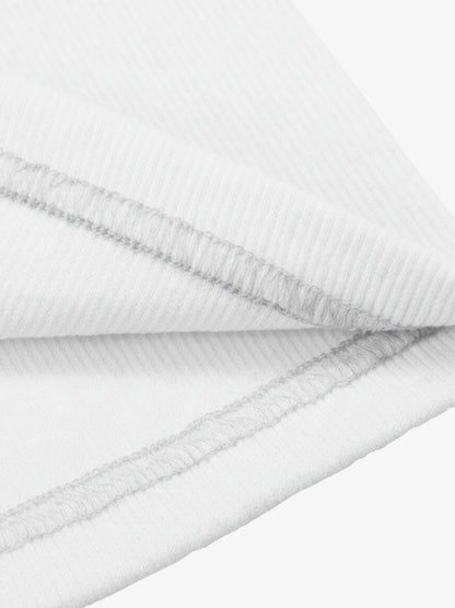 Gothic Lettering Embroidered Ribbed Vest