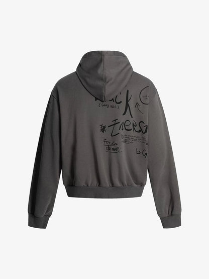 Street Fun Letter Portrait Cardigan Hoodie