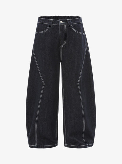 Vintage Topstitched Scimitar Jeans