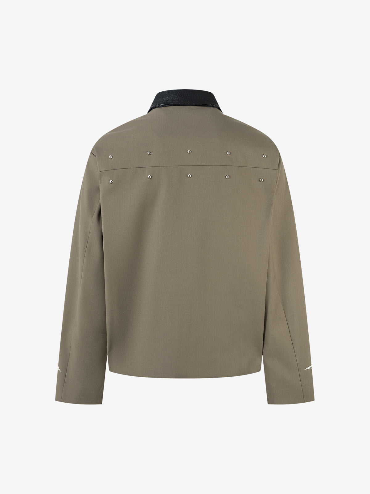 Stylish Black Jacket with Intricate White Embroidery Design