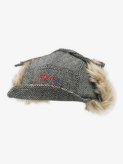 Winter Warmth Aviator Hat with Embroidered Design