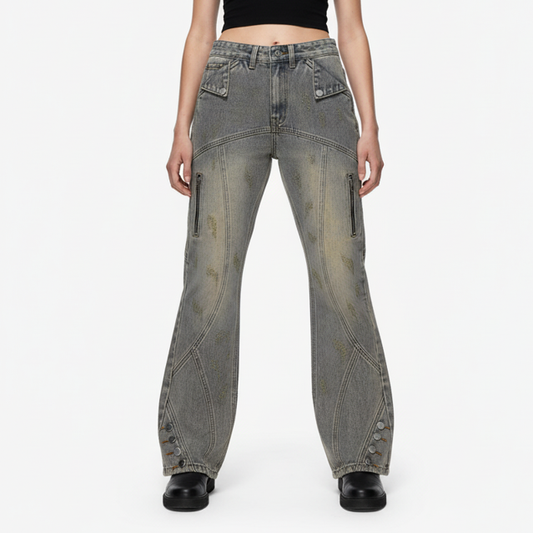 Thesupermade Patchwork Stressed Jeans