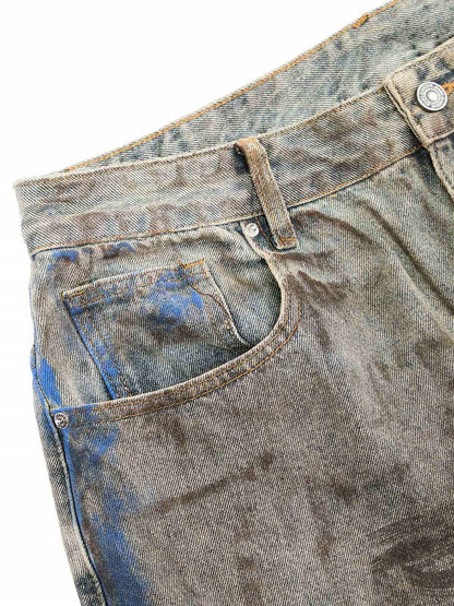 Dirty-Dyed Wasteland Style Baggy Jeans