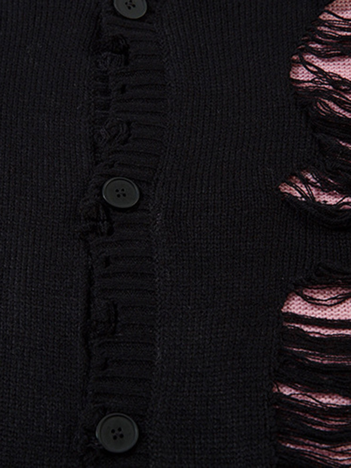 Irregular Neck Hole Hollow Knit Raw Edge Sweater