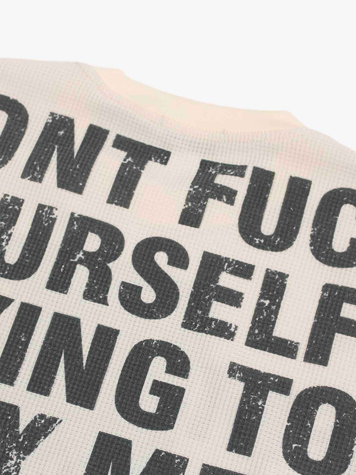 Retro Portrait Letter Print Long-sleeved T-shirt