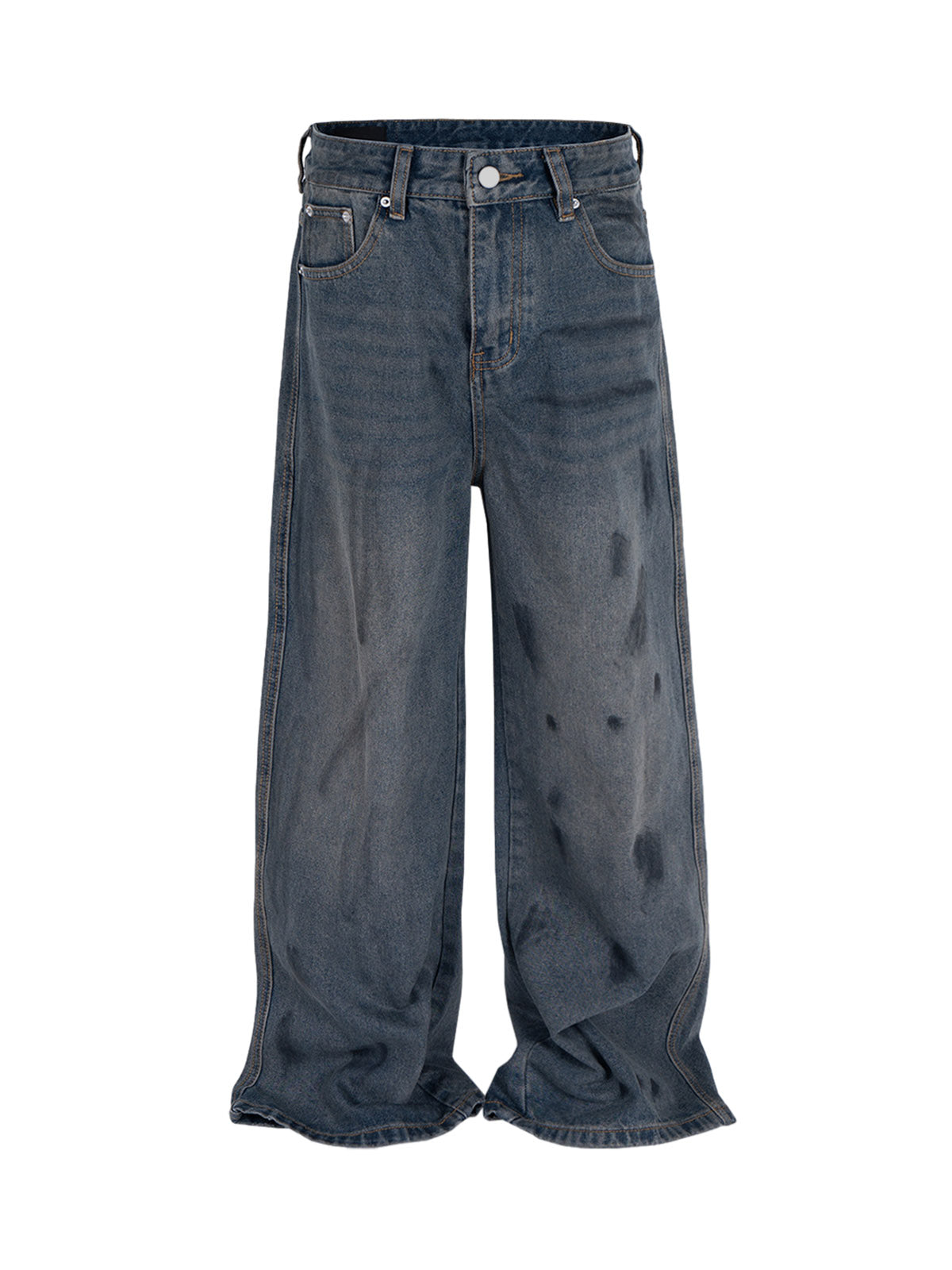Wasteland Style Ink Splash Baggy Jeans