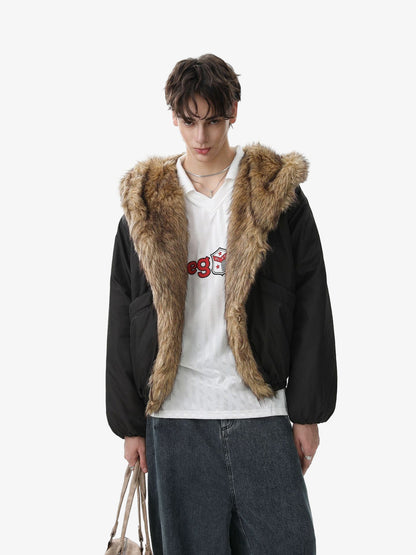 Winter Warmth Faux Fur Trimmed Bomber Jacket for Women