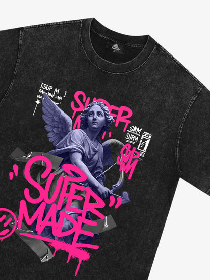 Street Lucky Angel graphic design T-shirt