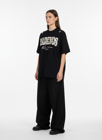 Vintage Patchwork Embroidered Letter T-Shirt