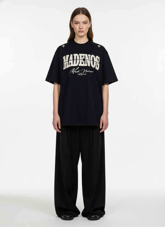 Vintage Patchwork Embroidered Letter T-Shirt