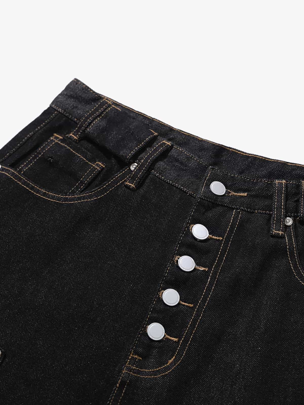 High-Waisted Wide-Leg Cargo Pants with Unique Pocket Design