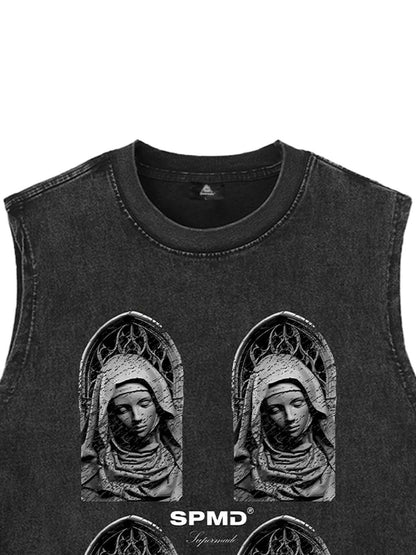 Original Virgin Mary Mottled Sculpture Vest