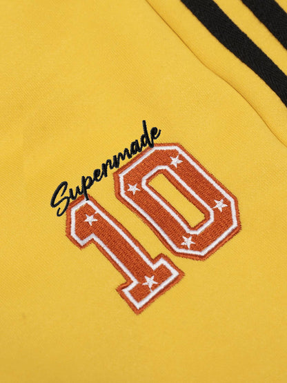 Fleece Vintage Side Stripe Drape Paratrooper Machete Wide Leg Pants - 2488