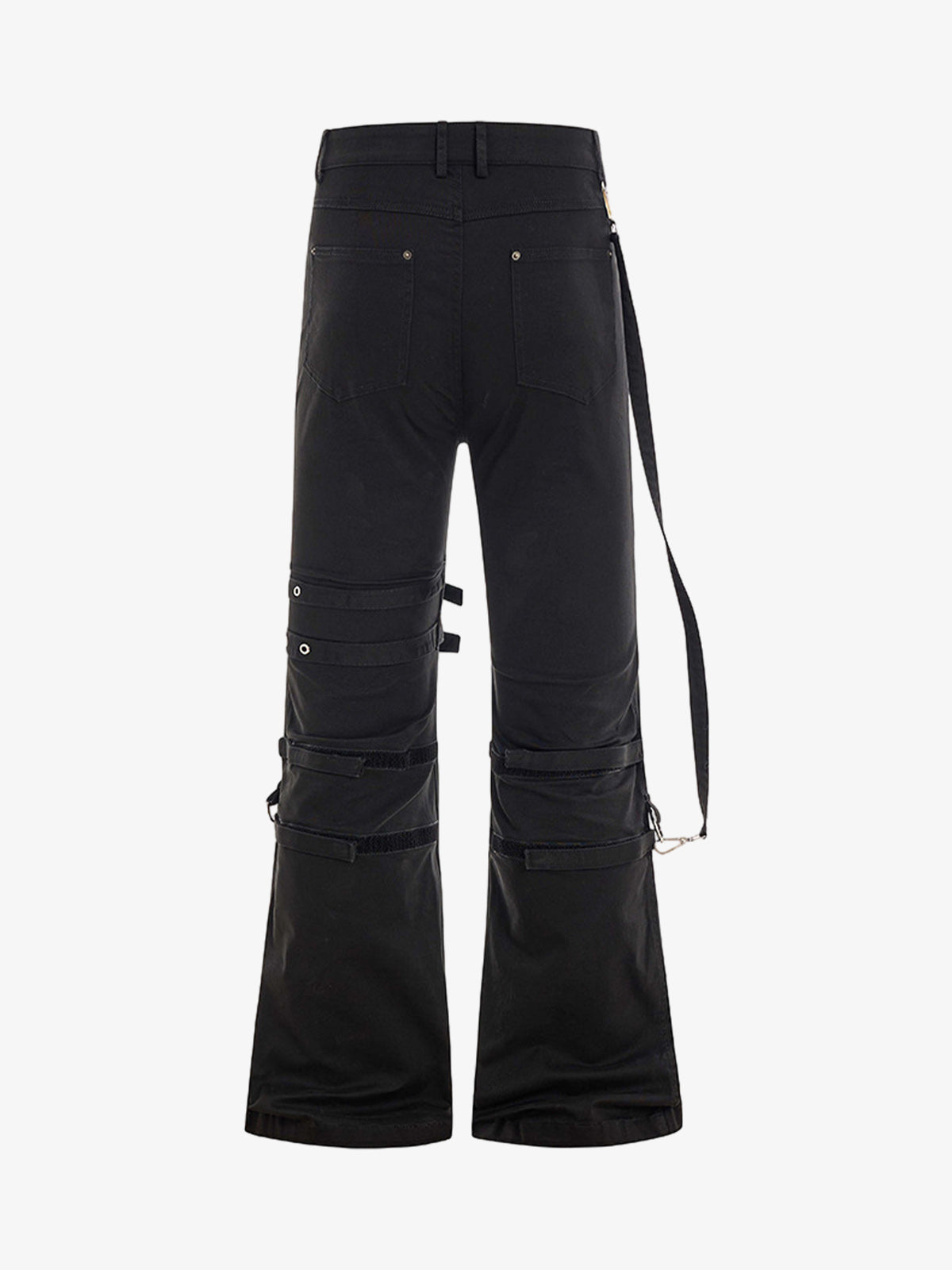 Technical Style Flared Cargo Casual Pants