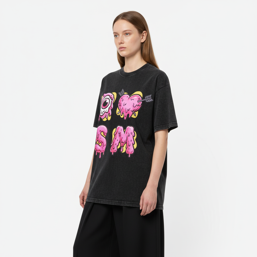 Eyeball And Love Graffiti Declaration T-Shirt