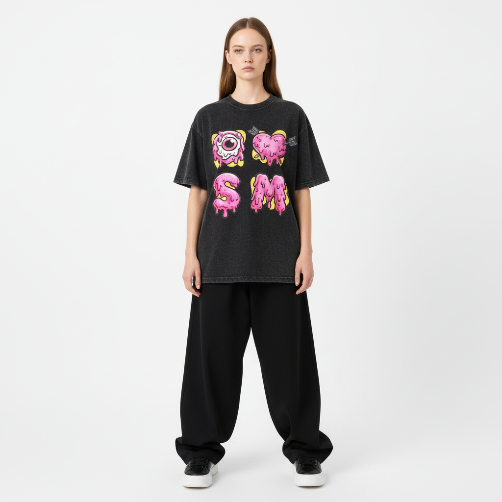 Eyeball And Love Graffiti Declaration T-Shirt