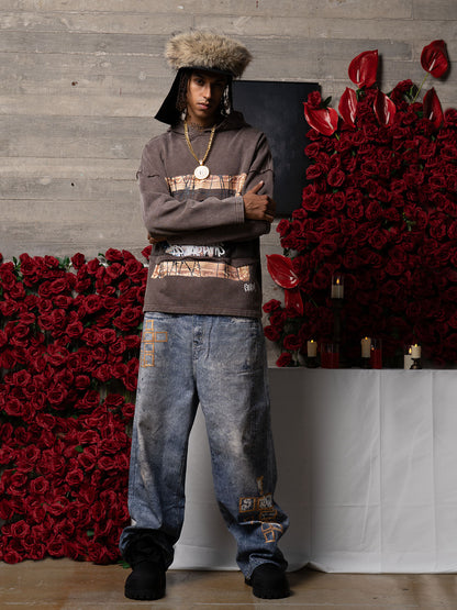 Frame cross print jeans