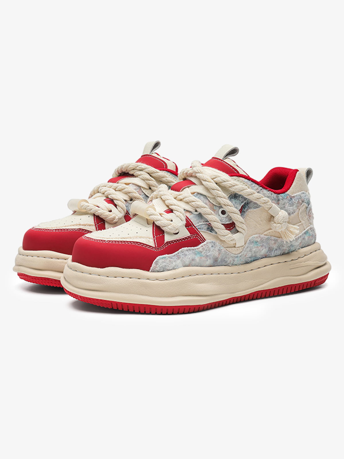 7CM Height-Enhancing Sneakers with Fluid Lines and Granular Outsole