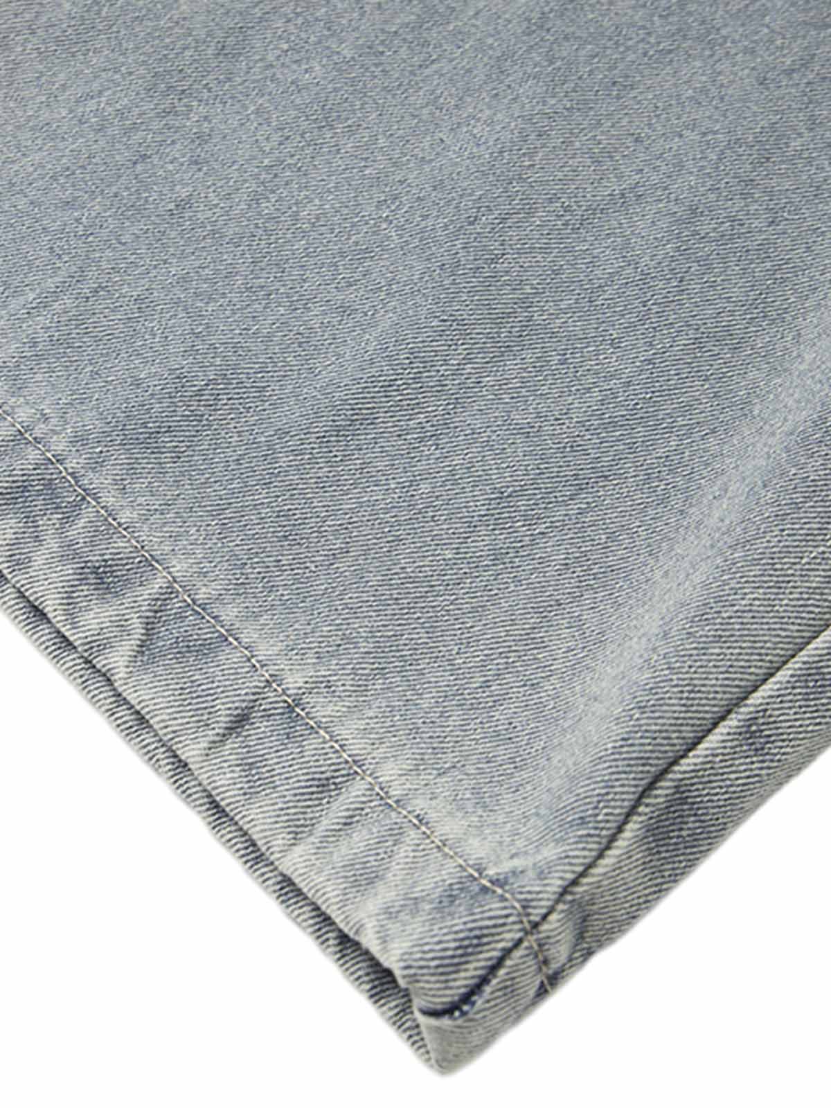 Plaid Double Waist Baggy Jeans