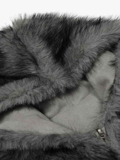 Stylish Faux Fur Hooded Jacket for Winter Warmth and Fashion