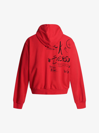 Street Fun Letter Portrait Cardigan Hoodie