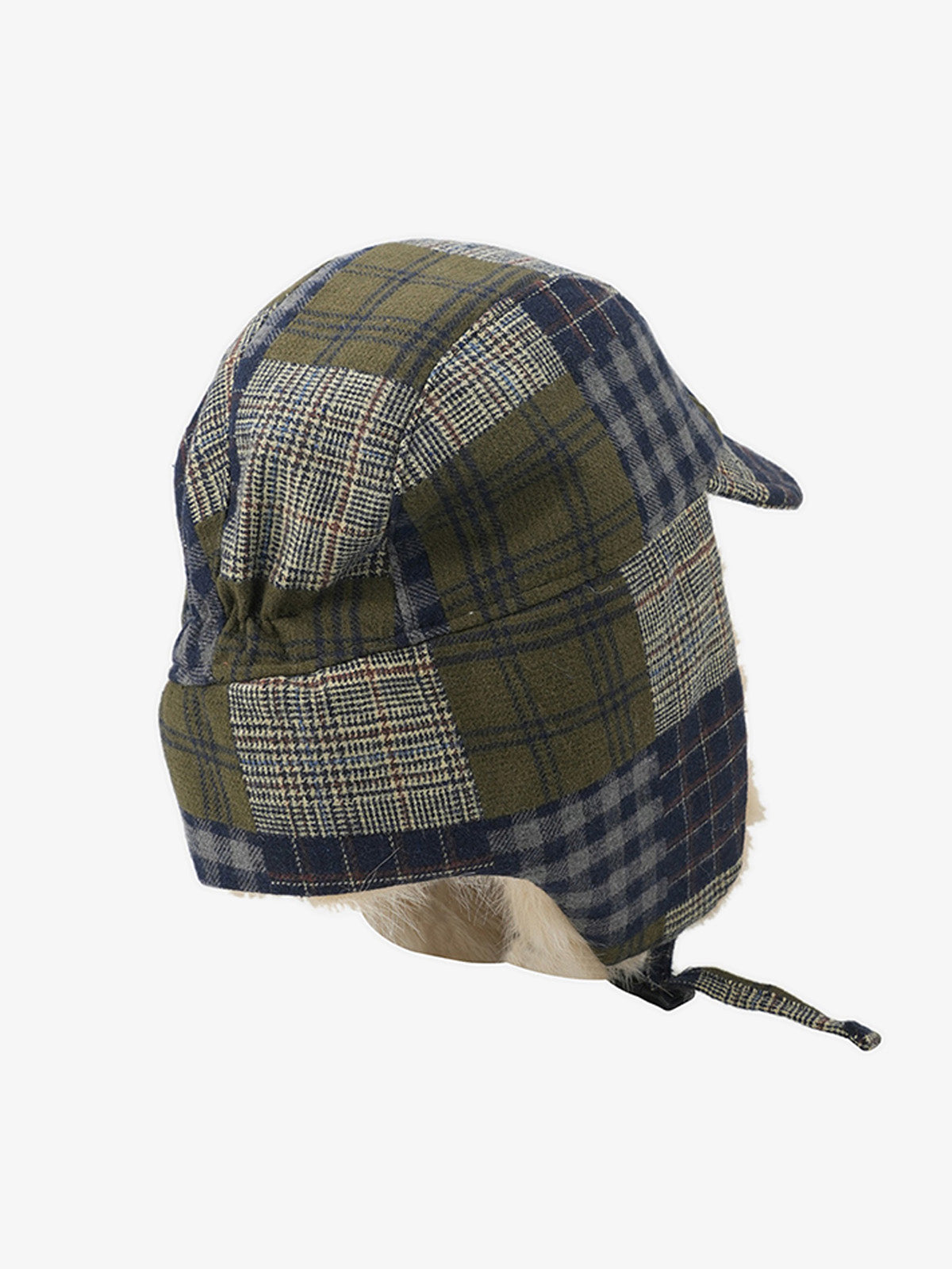 Winter Plaid Earflap Hat with Faux Fur Trim - Perfect for Cold Weather Protection